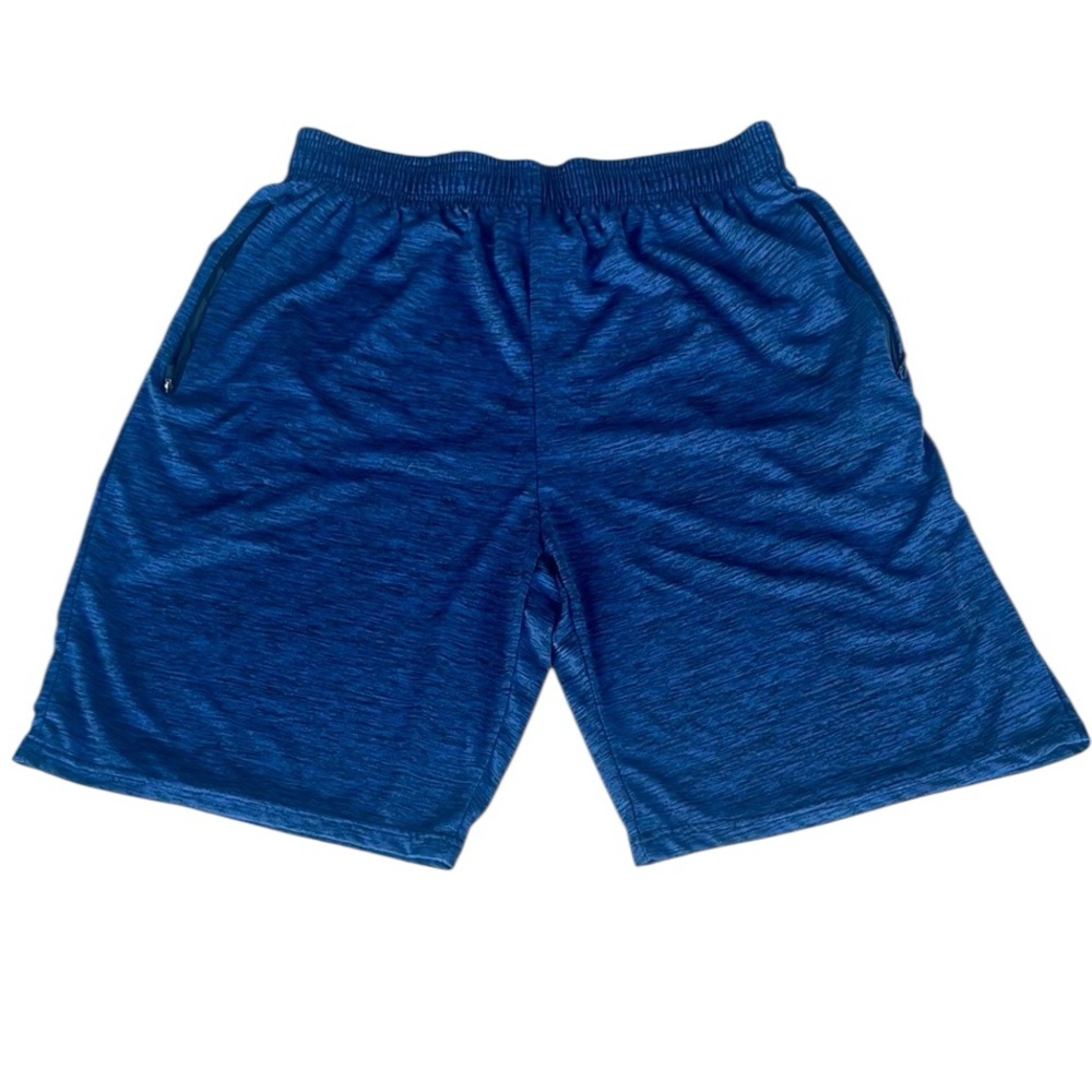 ULTRA PERFORMANCE BLUE ATHLETIC SHORTS WITH ZIP UP POCKETS DRAWSTRING SIZE LARGE